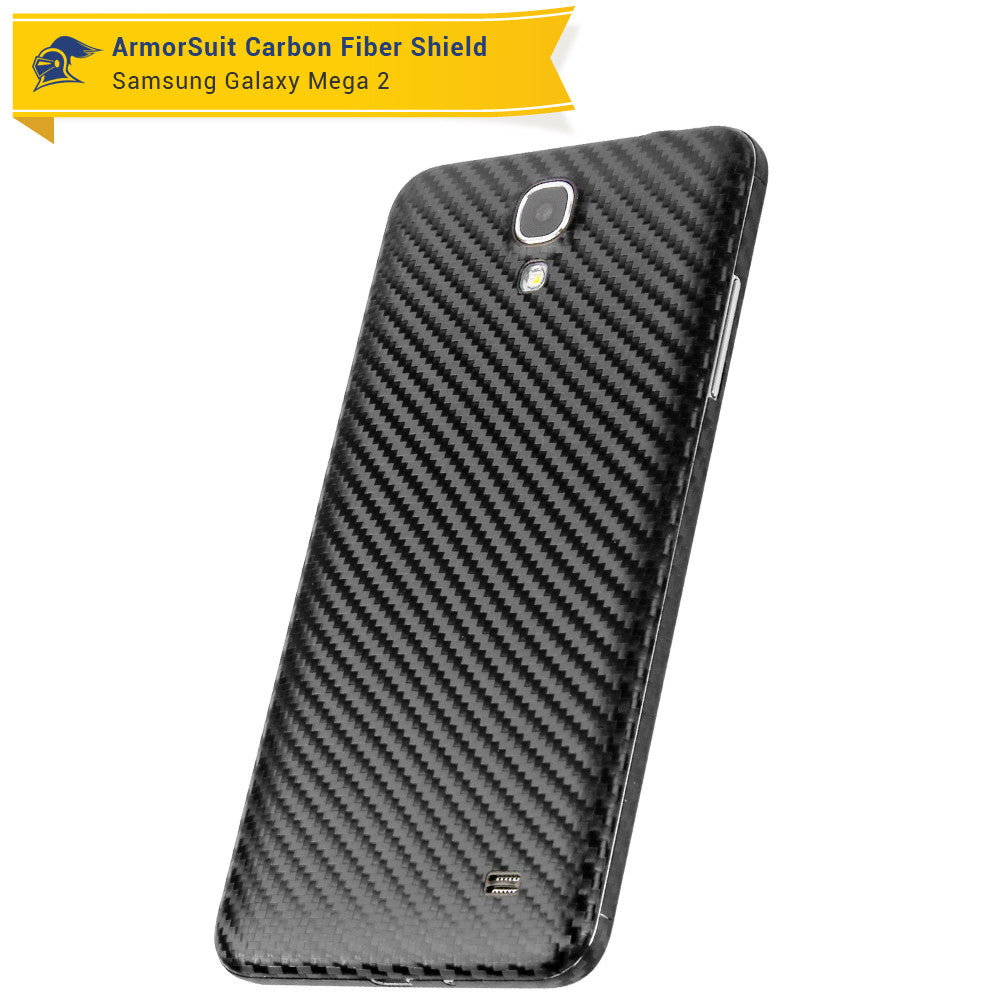 Samsung Galaxy Mega 2 Screen Protector + Carbon Fiber Skin
