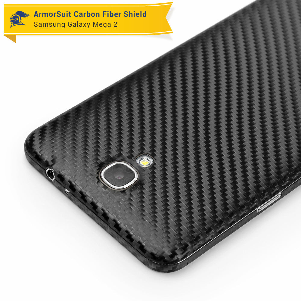 Samsung Galaxy Mega 2 Screen Protector + Carbon Fiber Skin