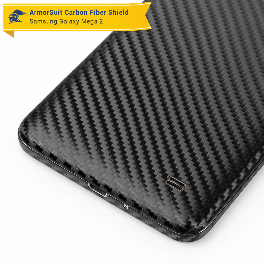 Samsung Galaxy Mega 2 Screen Protector + Carbon Fiber Skin