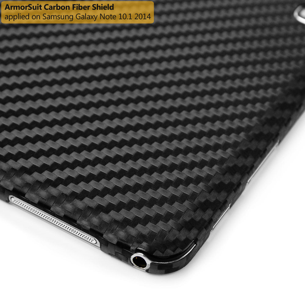Samsung Galaxy Note 10.1 (2014 Edition) Screen Protector + Black Carbon Fiber Film Protector