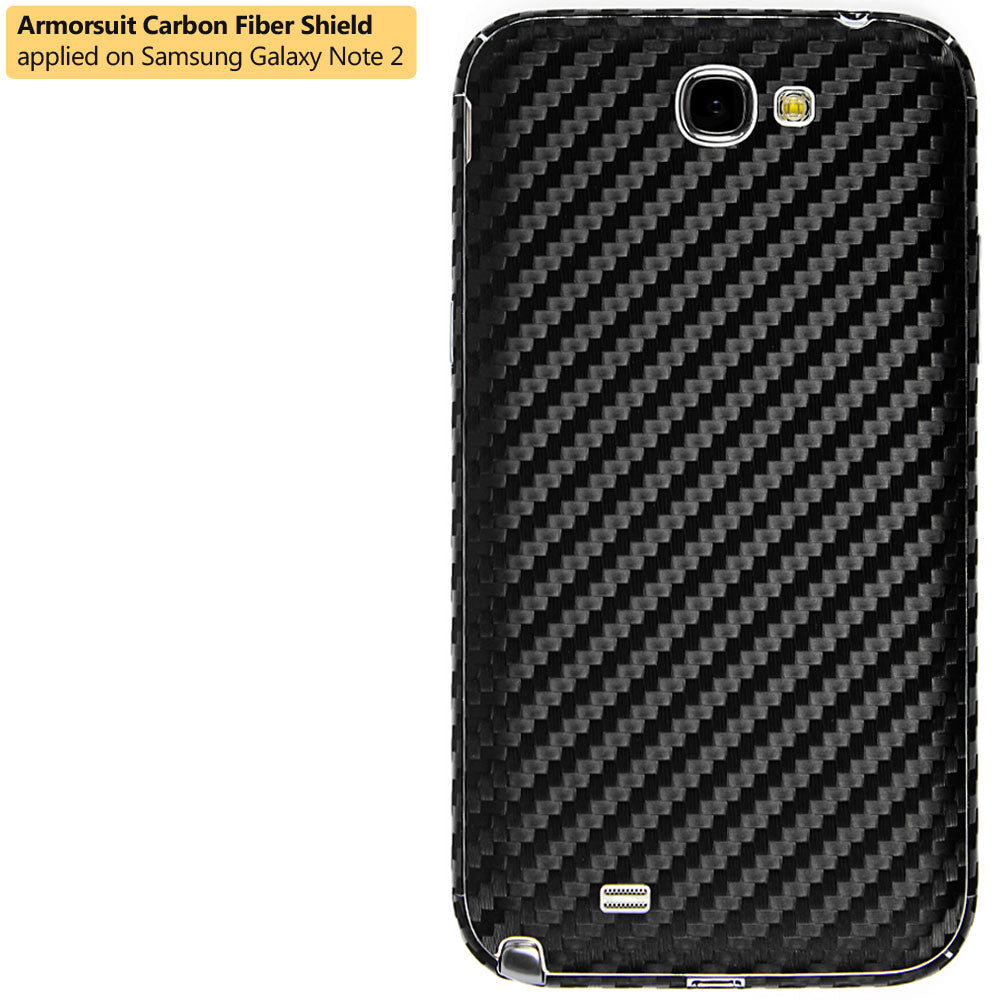 Samsung Galaxy Note II Screen Protector + Carbon Fiber Skin Protector