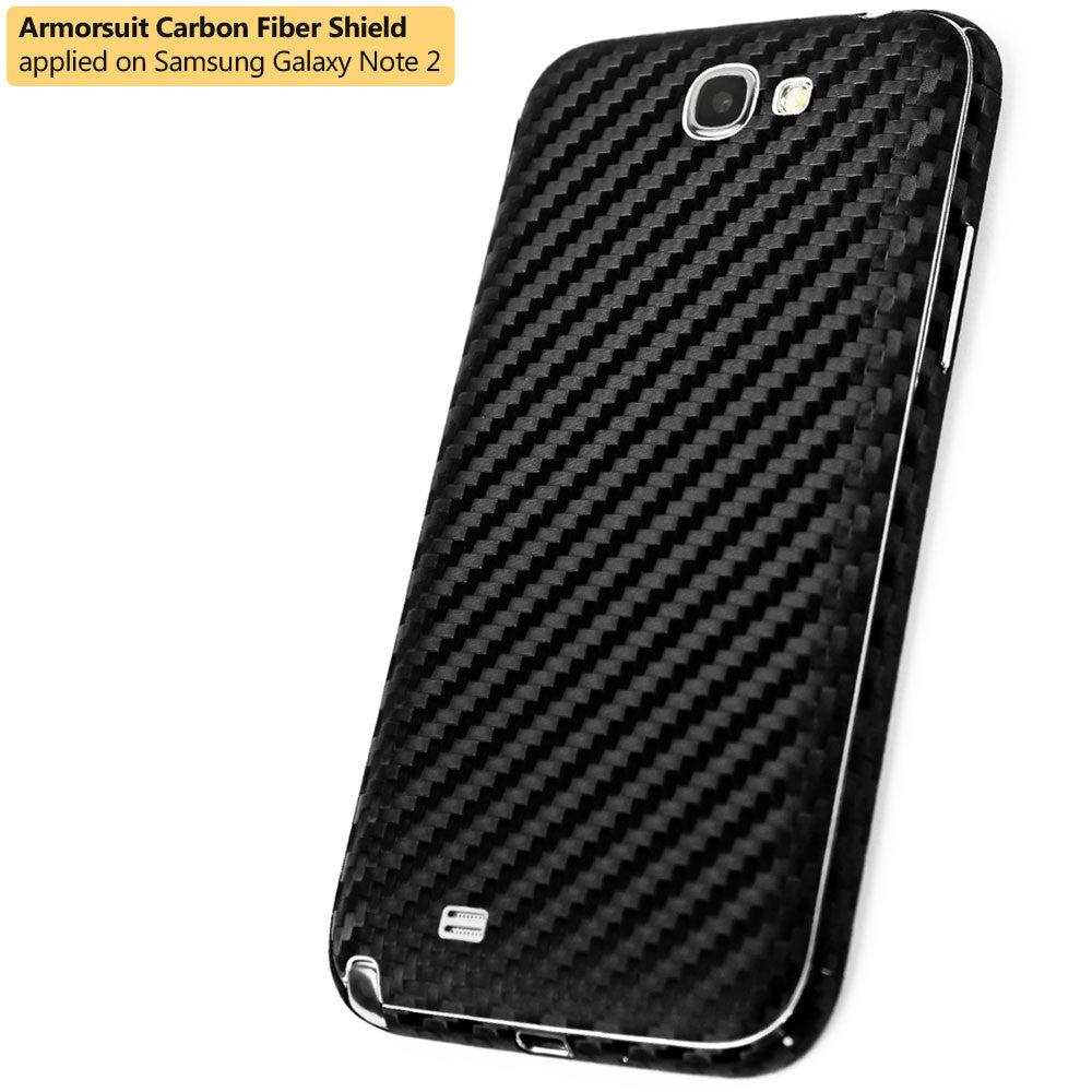 Samsung Galaxy Note II Screen Protector + Carbon Fiber Skin Protector