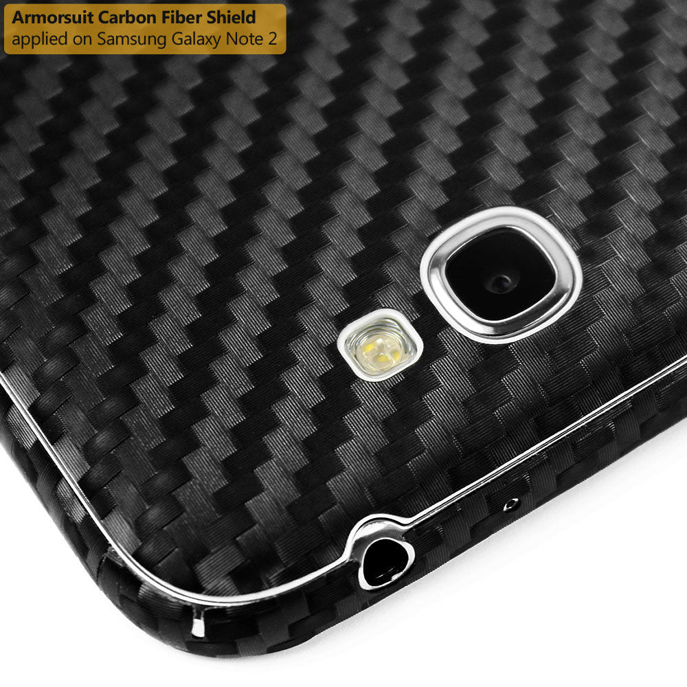Samsung Galaxy Note II Screen Protector + Carbon Fiber Skin Protector