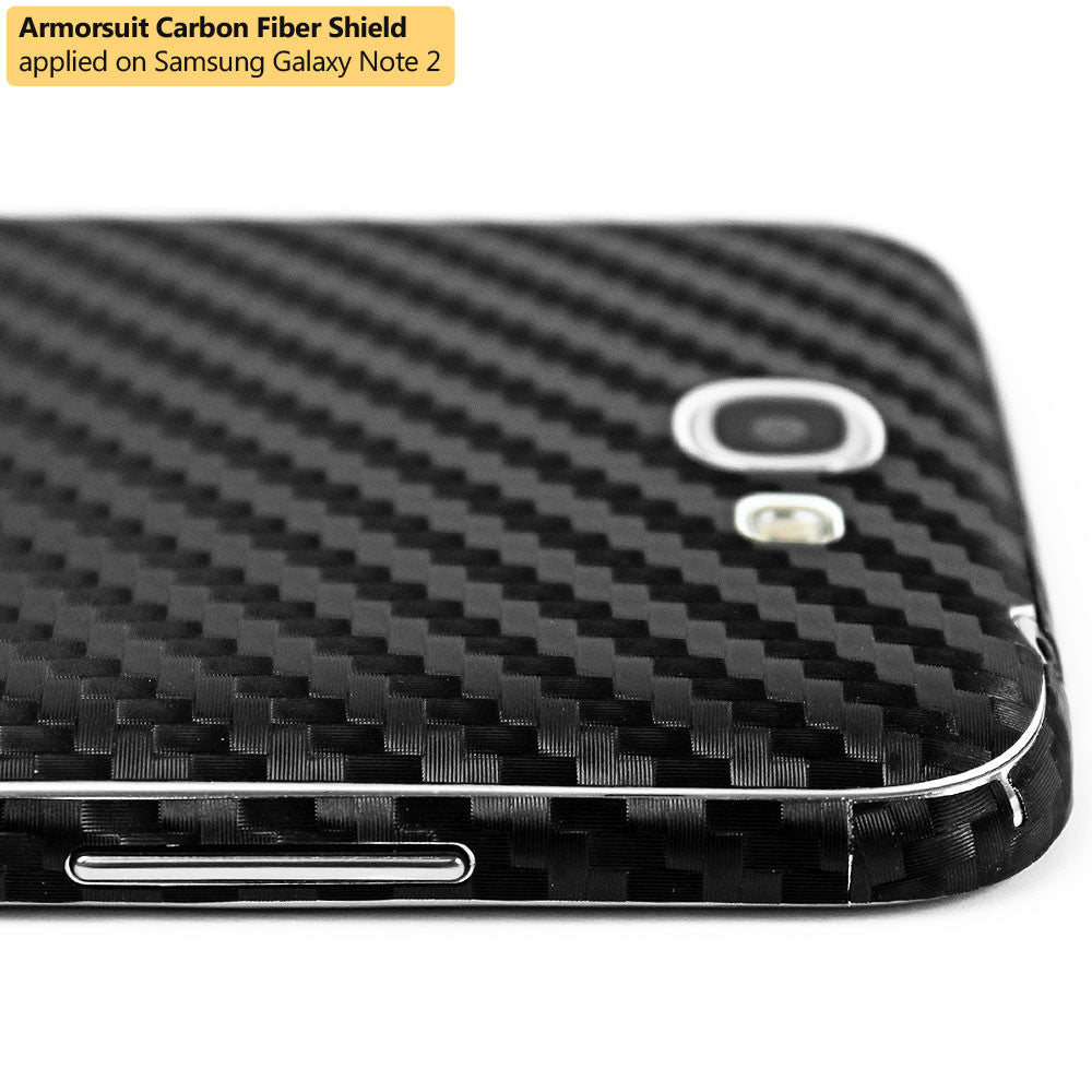 Samsung Galaxy Note II Screen Protector + Carbon Fiber Skin Protector