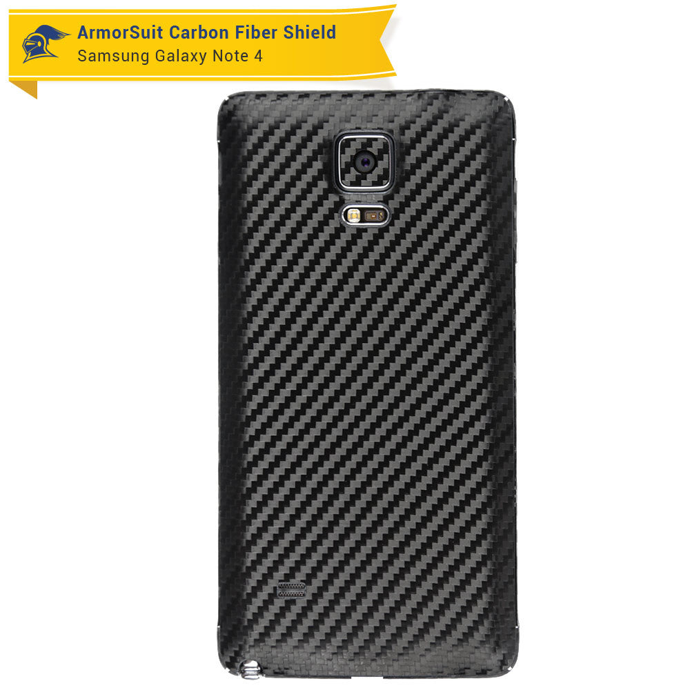 Samsung Galaxy Note 4 Screen Protector + Carbon Fiber Skin