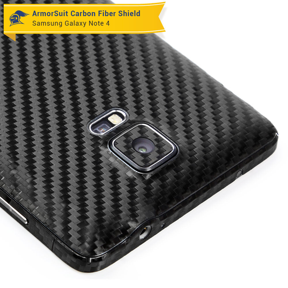 Samsung Galaxy Note 4 Screen Protector + Carbon Fiber Skin