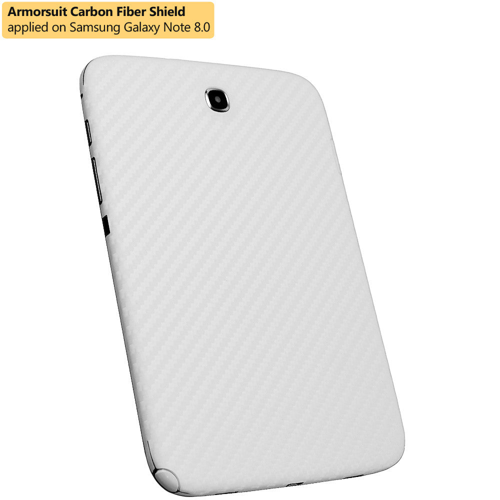 Samsung Galaxy Note 8.0 Screen Protector + White Carbon Fiber Film Protector