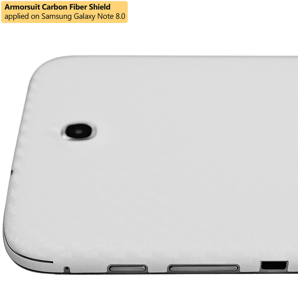 Samsung Galaxy Note 8.0 Screen Protector + White Carbon Fiber Film Protector