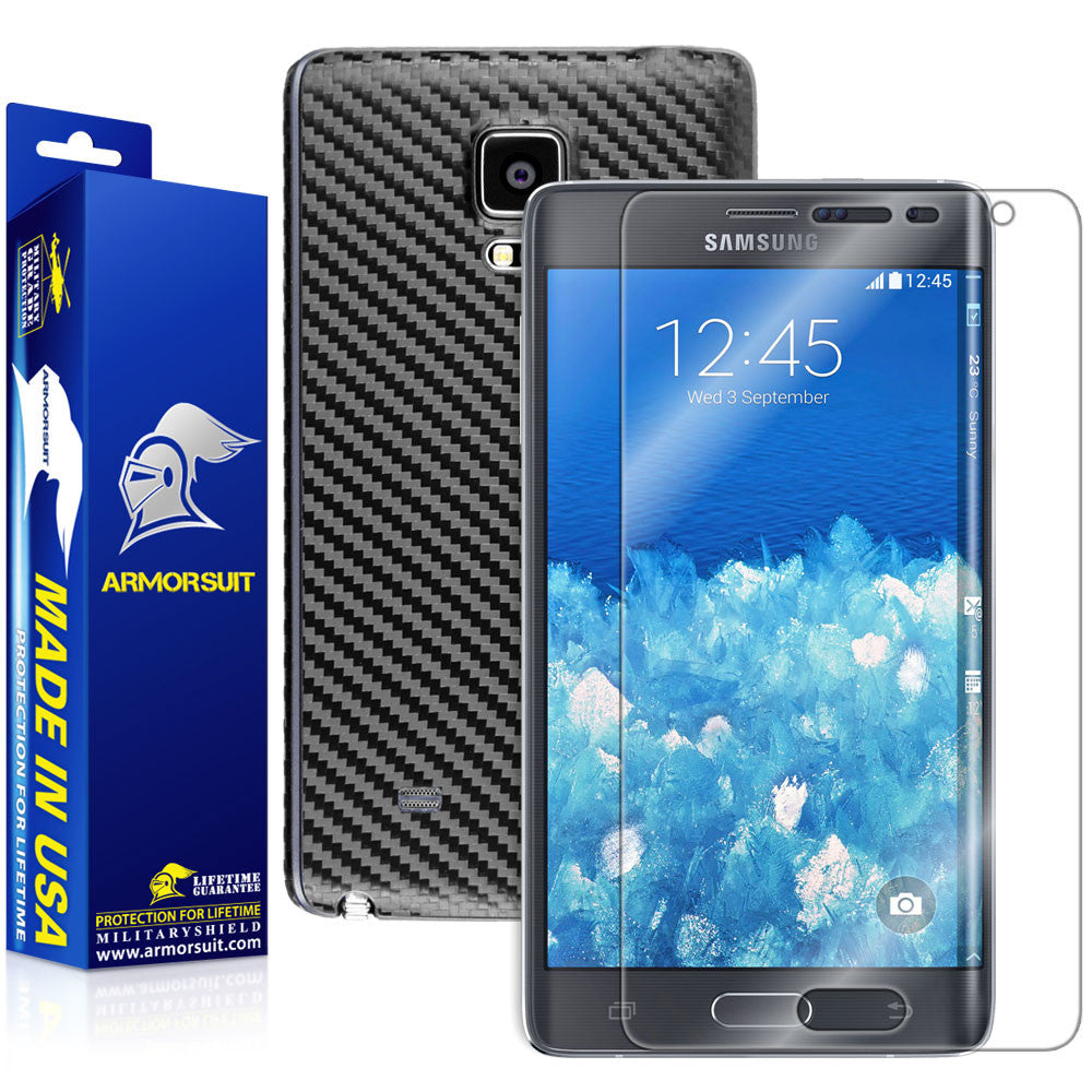 Samsung Galaxy Note Edge Protector + Carbon Fiber Skin