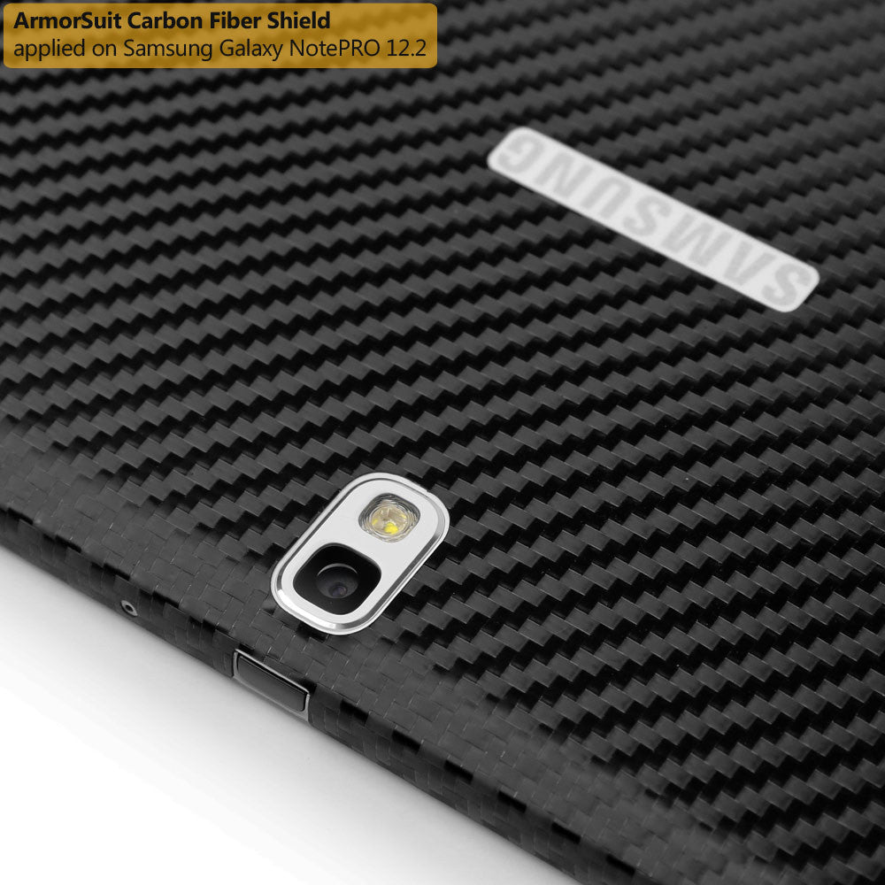 Samsung Galaxy NotePRO 12.2" Screen Protector + Black Carbon Fiber Film Protector