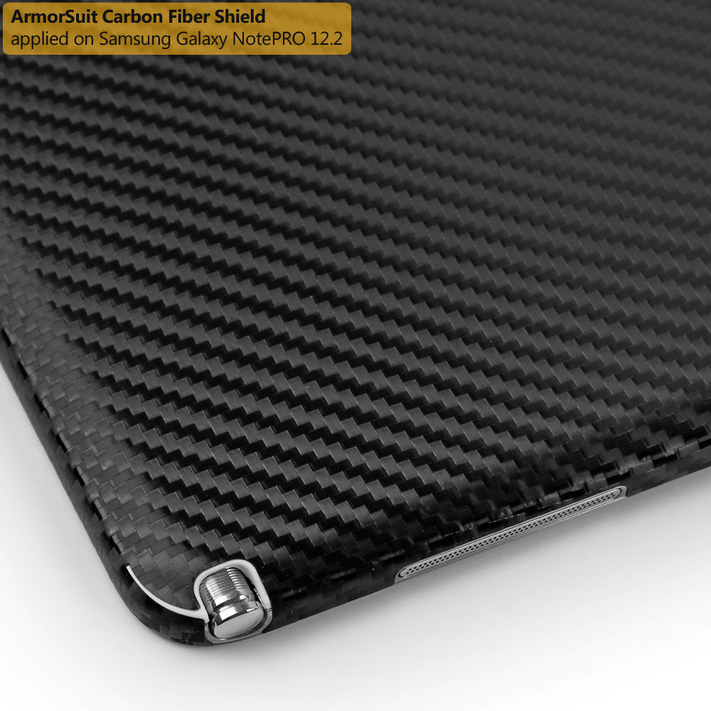 Samsung Galaxy NotePRO 12.2" Screen Protector + Black Carbon Fiber Film Protector