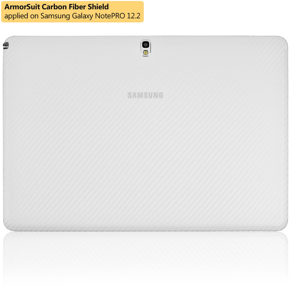 Samsung Galaxy NotePRO 12.2" Screen Protector + White Carbon Fiber Film Protector