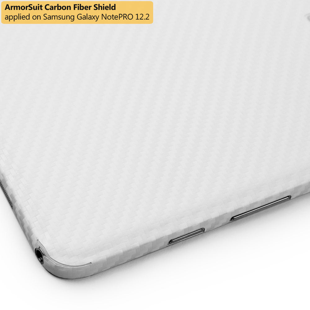 Samsung Galaxy NotePRO 12.2" Screen Protector + White Carbon Fiber Film Protector
