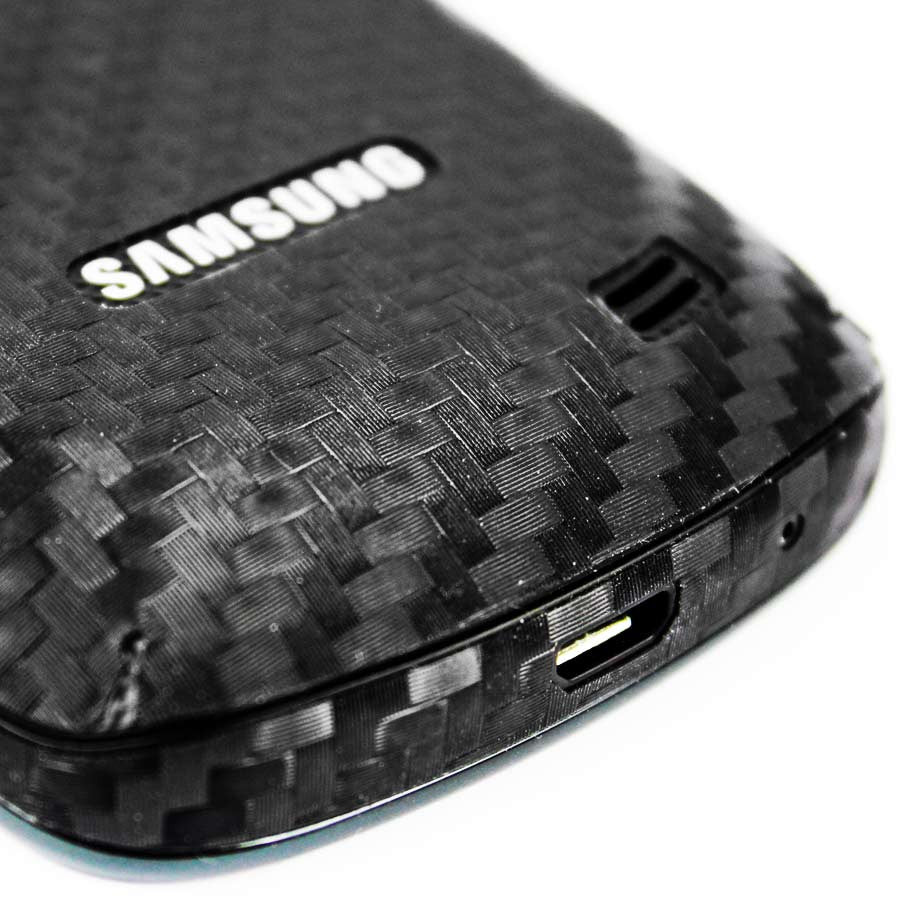 Samsung Galaxy Proclaim Screen Protector + Black Carbon Fiber Skin Protector