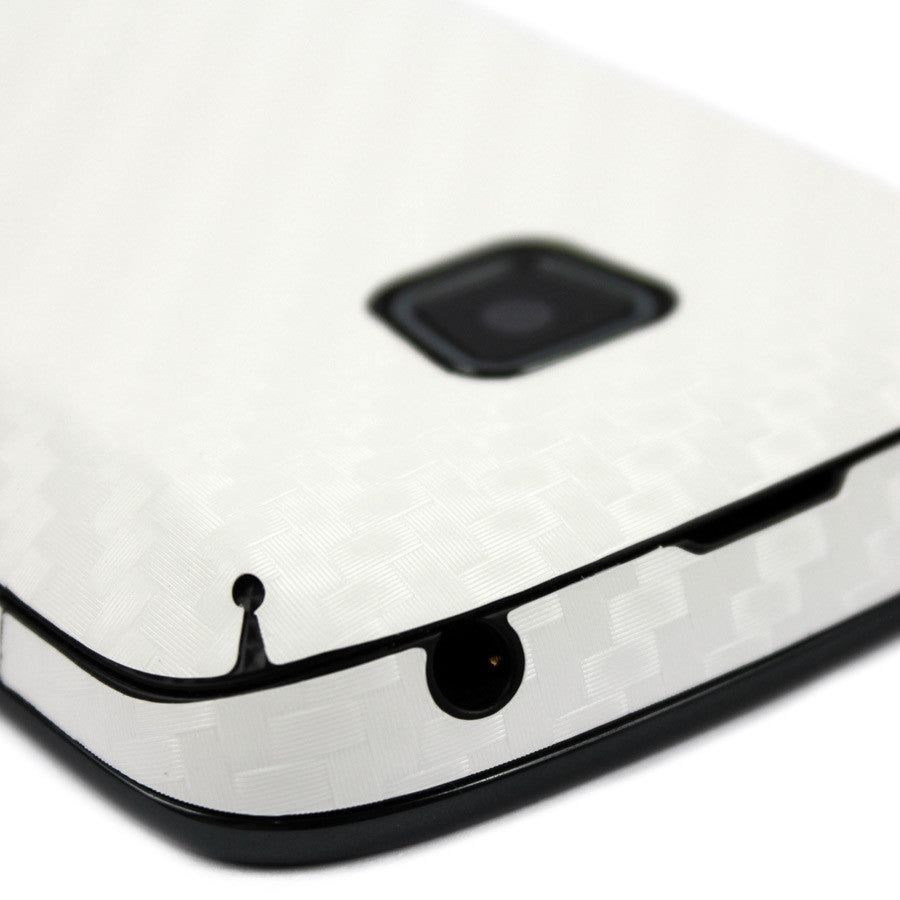 Samsung Galaxy Proclaim Screen Protector + White Carbon Fiber Skin Protector