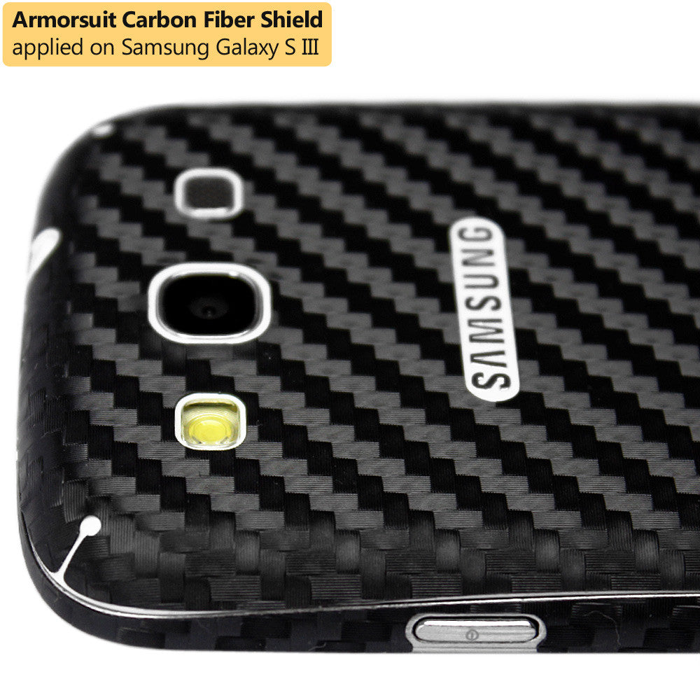 Samsung Galaxy S3 Screen Protector + Carbon Fiber Film Protector