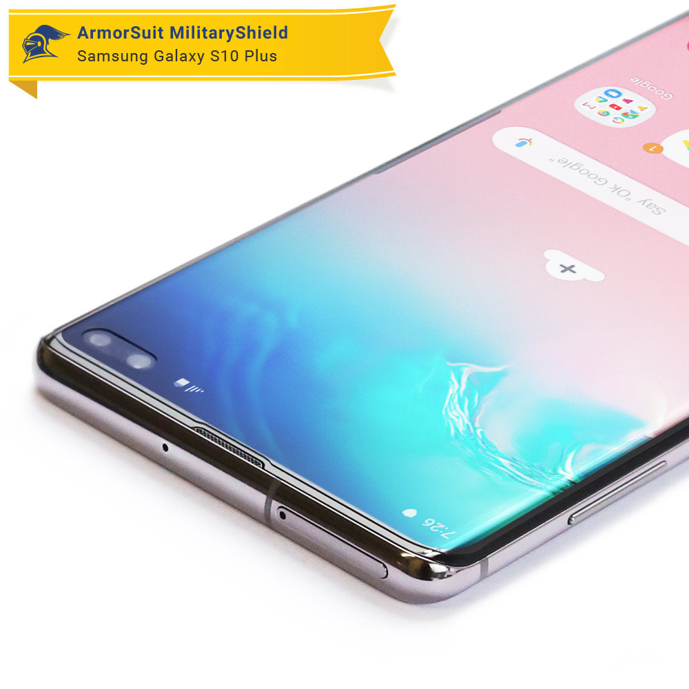 [2-Pack] Samsung Galaxy S10 Plus Matte Case-Friendly Screen Protector