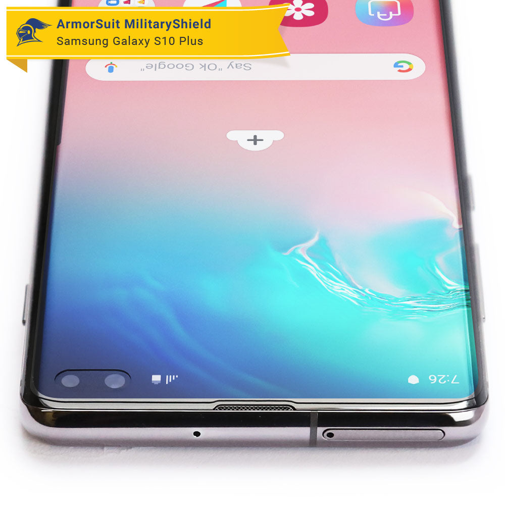 [2-Pack] Samsung Galaxy S10 Plus Matte Case-Friendly Screen Protector