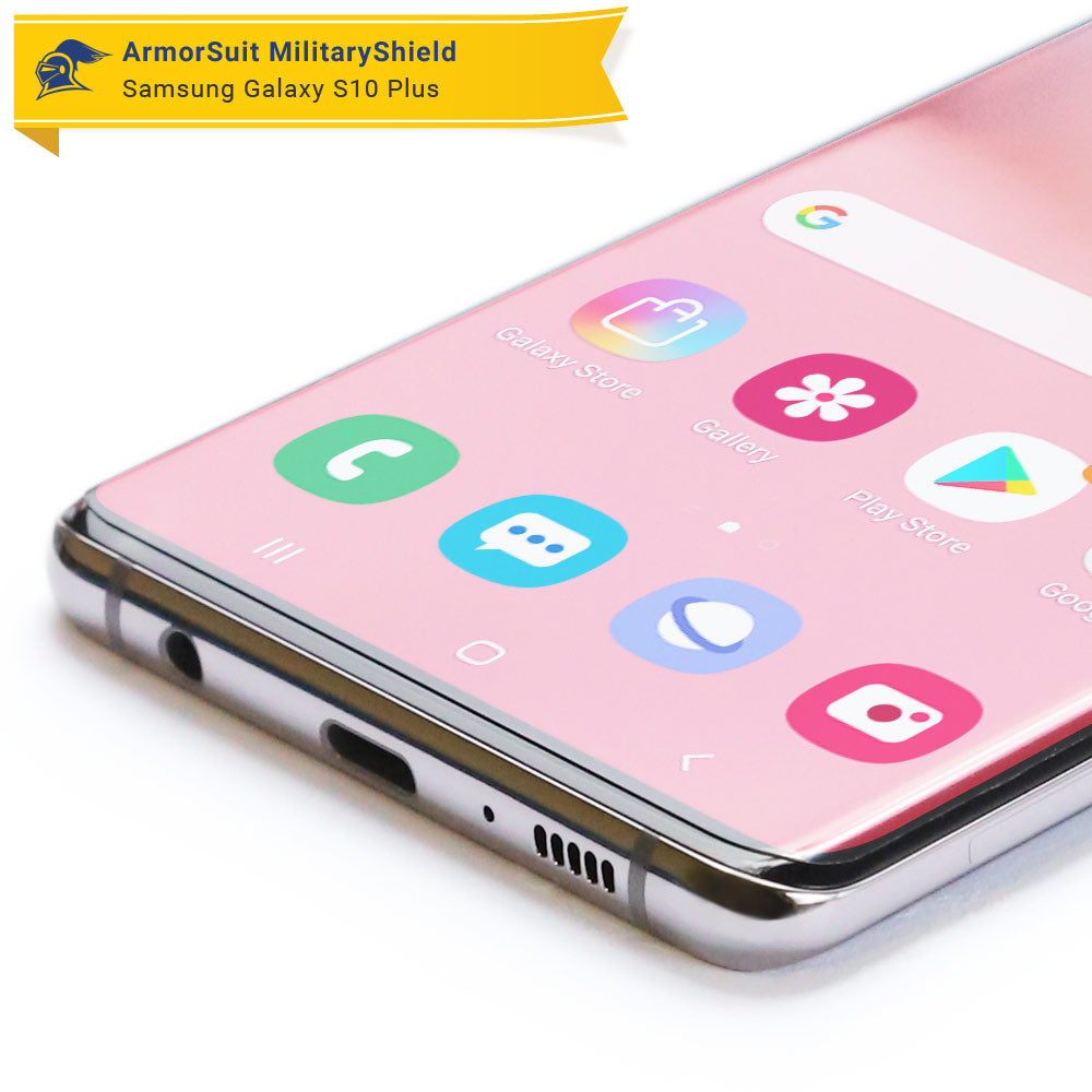 [2-Pack] Samsung Galaxy S10 Plus Matte Case-Friendly Screen Protector