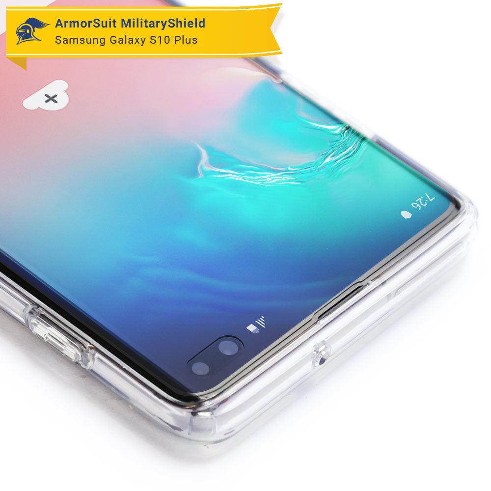 [2-Pack] Samsung Galaxy S10 Plus Matte Case-Friendly Screen Protector