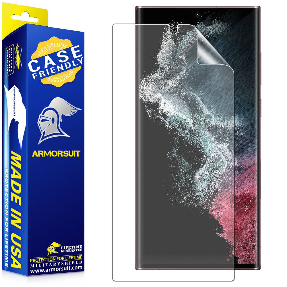 [2 Pack] ArmorSuit Samsung Galaxy S22 Ultra 5G (2022) Case Friendly Anti-Bubble Matte Film