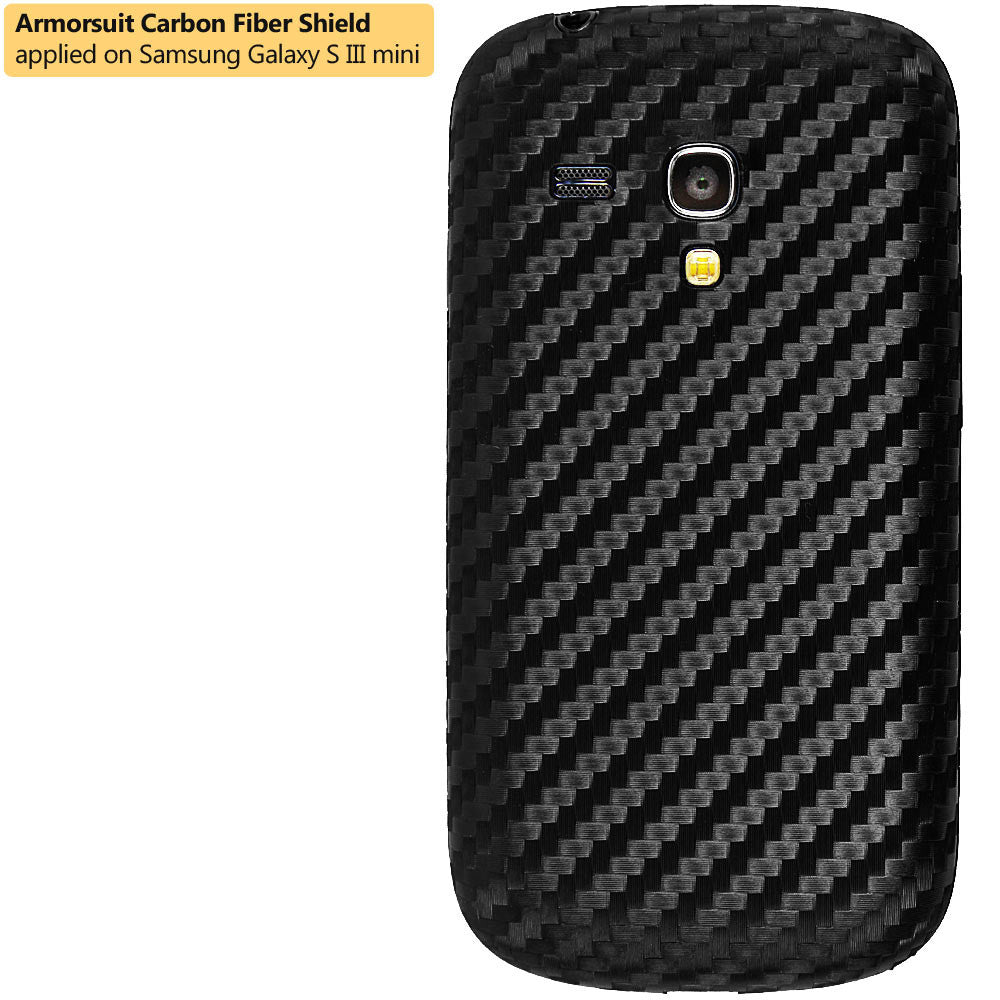 Samsung Galaxy S3 Mini Screen Protector + Carbon Fiber Film Protector