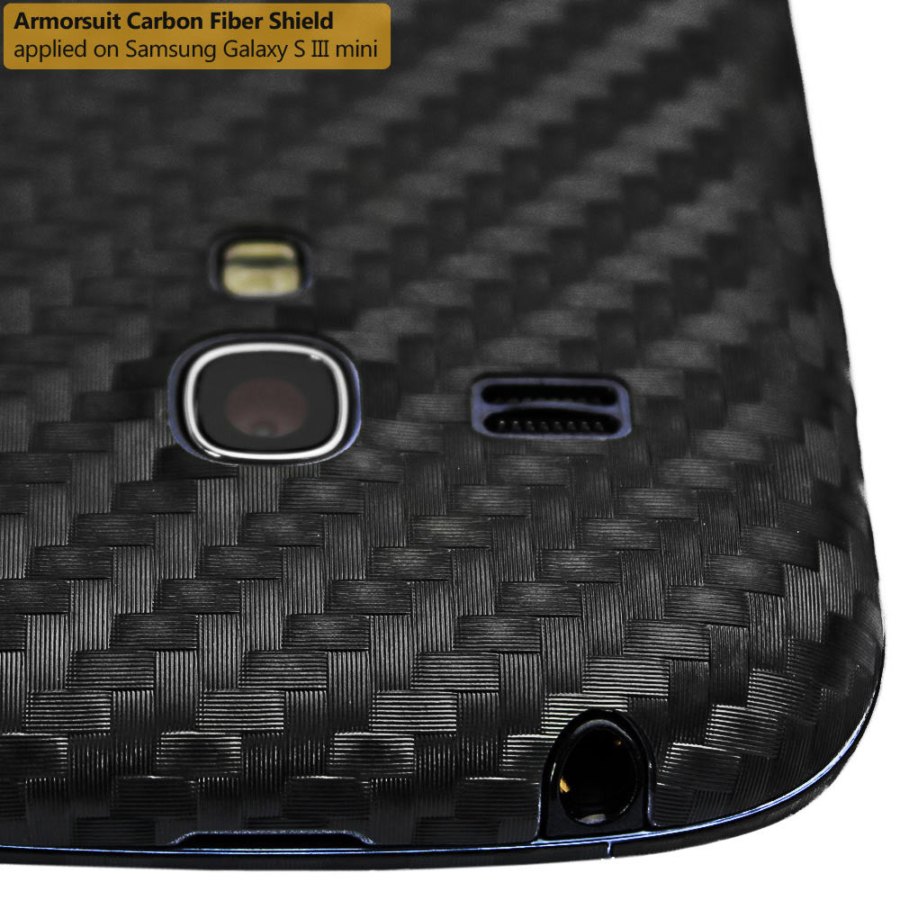 Samsung Galaxy S3 Mini Screen Protector + Carbon Fiber Film Protector