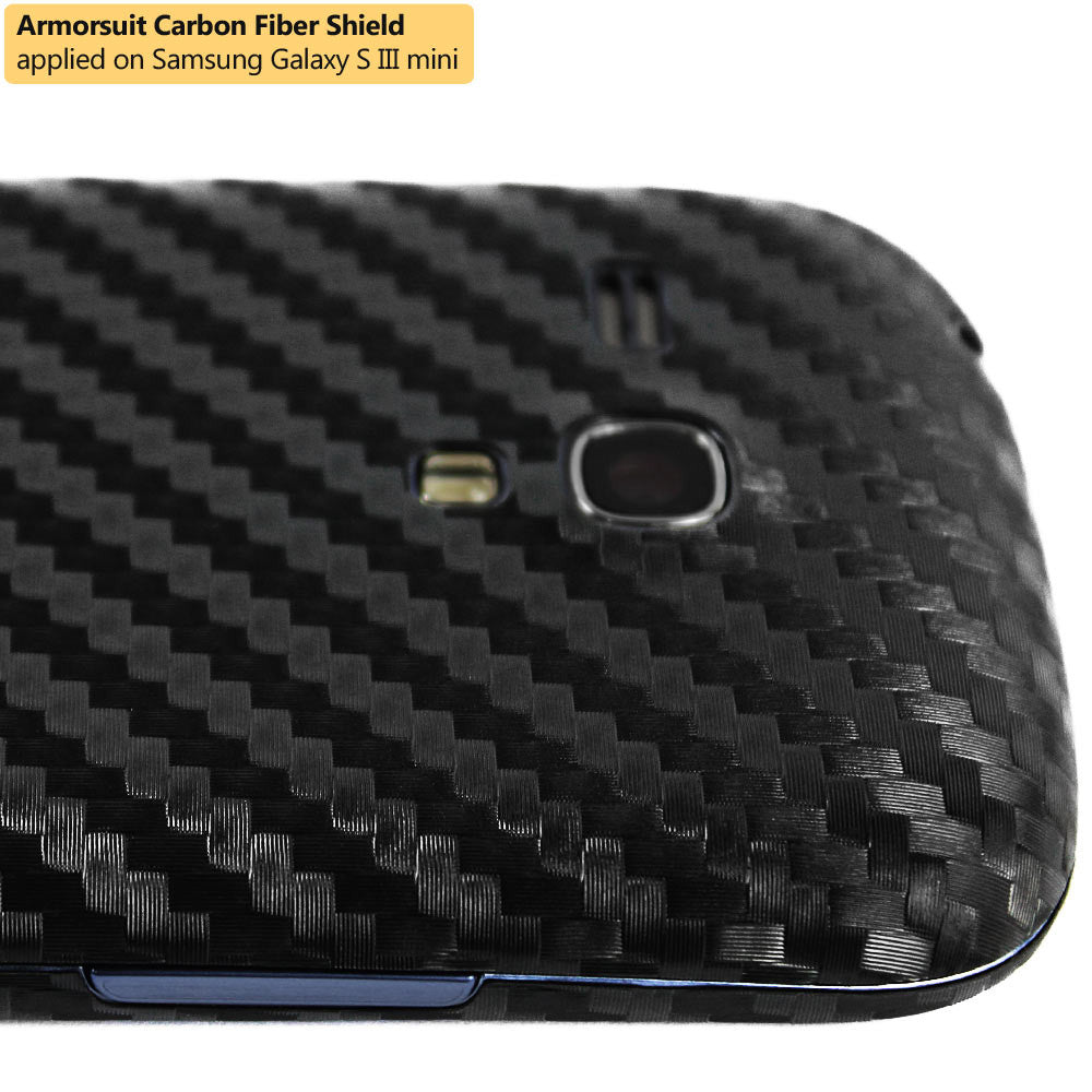 Samsung Galaxy S3 Mini Screen Protector + Carbon Fiber Film Protector