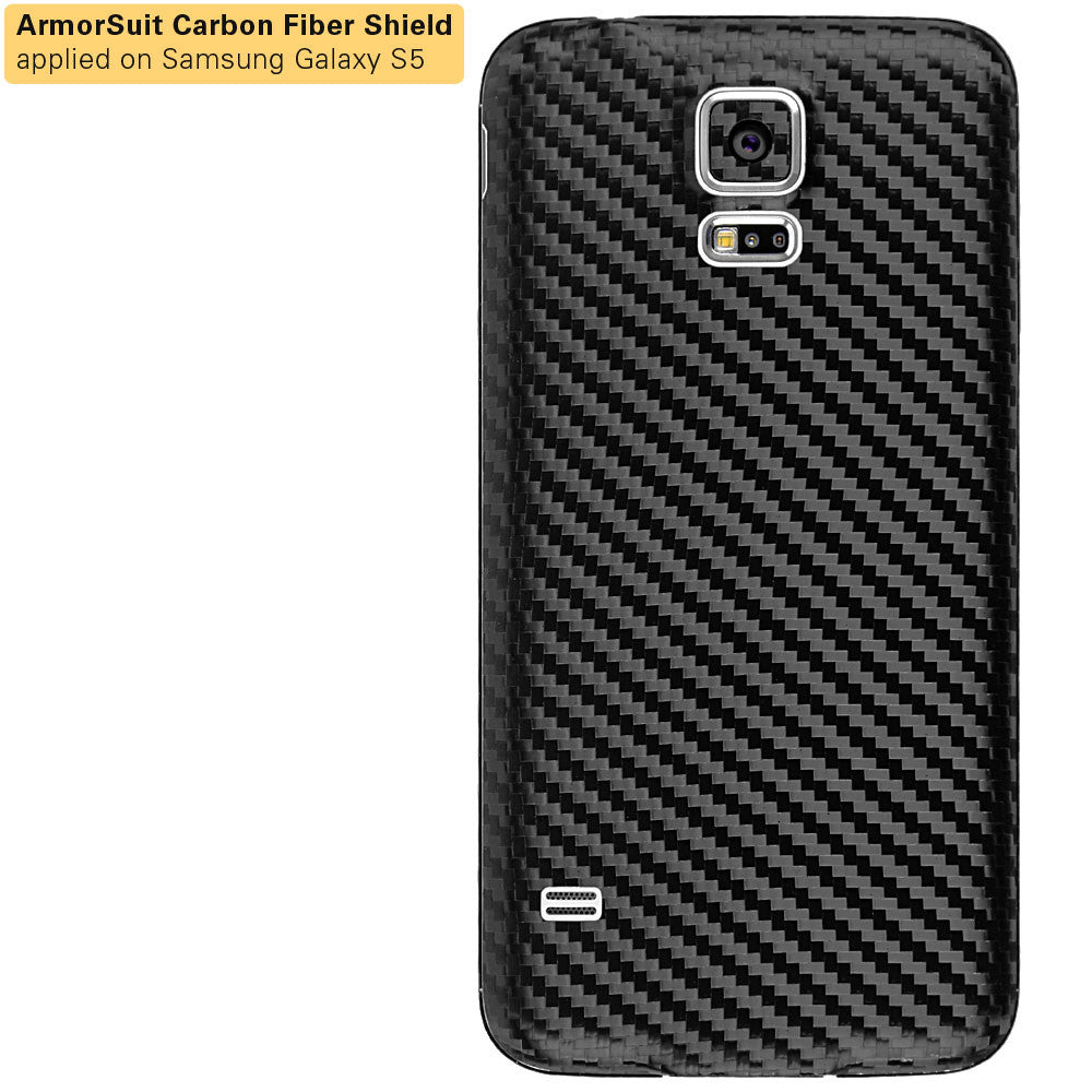 Samsung Galaxy S5 Screen Protector + Carbon Fiber Film Protector
