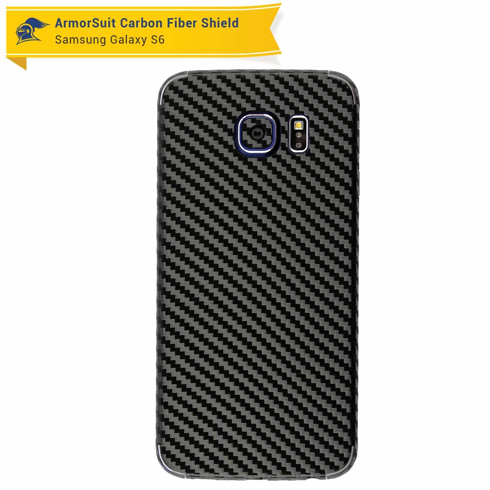 Samsung Galaxy S6 Screen Protector + Carbon Fiber Film Protector