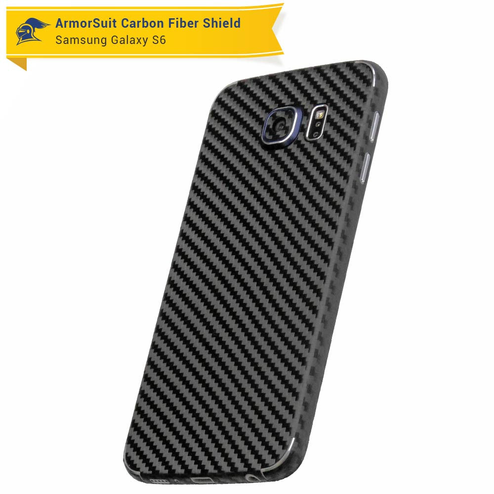 Samsung Galaxy S6 Screen Protector + Carbon Fiber Film Protector