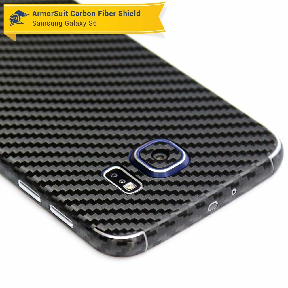 Samsung Galaxy S6 Screen Protector + Carbon Fiber Film Protector