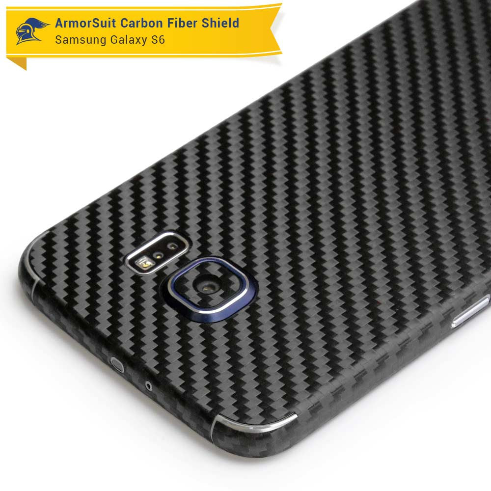 Samsung Galaxy S6 Screen Protector + Carbon Fiber Film Protector
