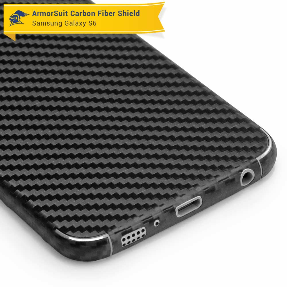 Samsung Galaxy S6 Screen Protector + Carbon Fiber Film Protector