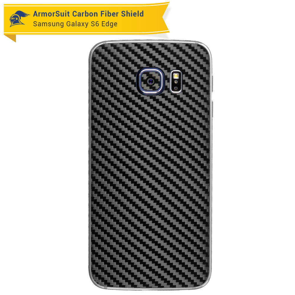 Samsung Galaxy S6 Edge Screen Protector [Full Screen Coverage] + Carbon Fiber Skin