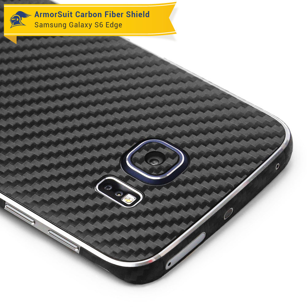 Samsung Galaxy S6 Edge Screen Protector [Full Screen Coverage] + Carbon Fiber Skin