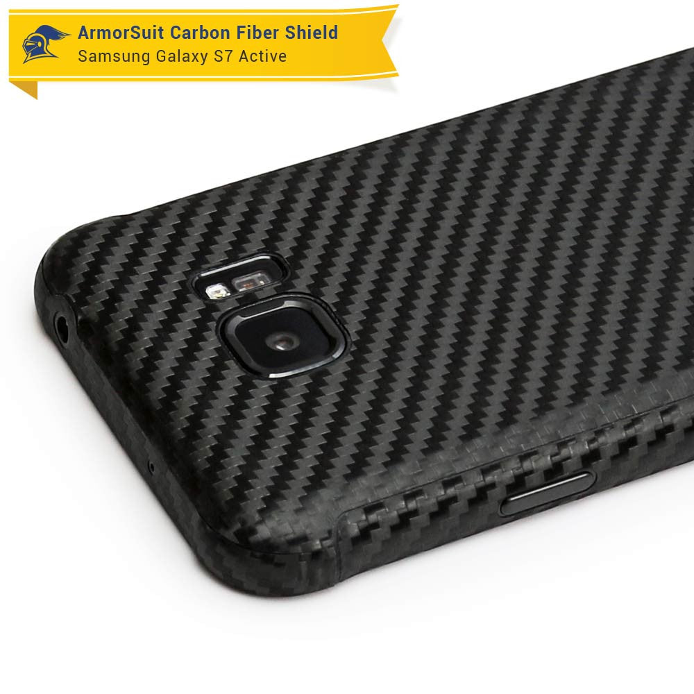 Samsung Galaxy S7 Active Screen Protector + Carbon Fiber Skin
