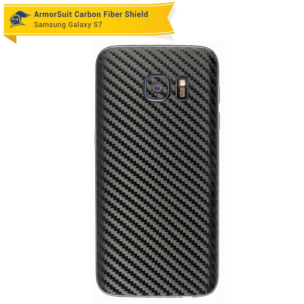 Samsung Galaxy S7 Screen Protector + Carbon Fiber Film Protector