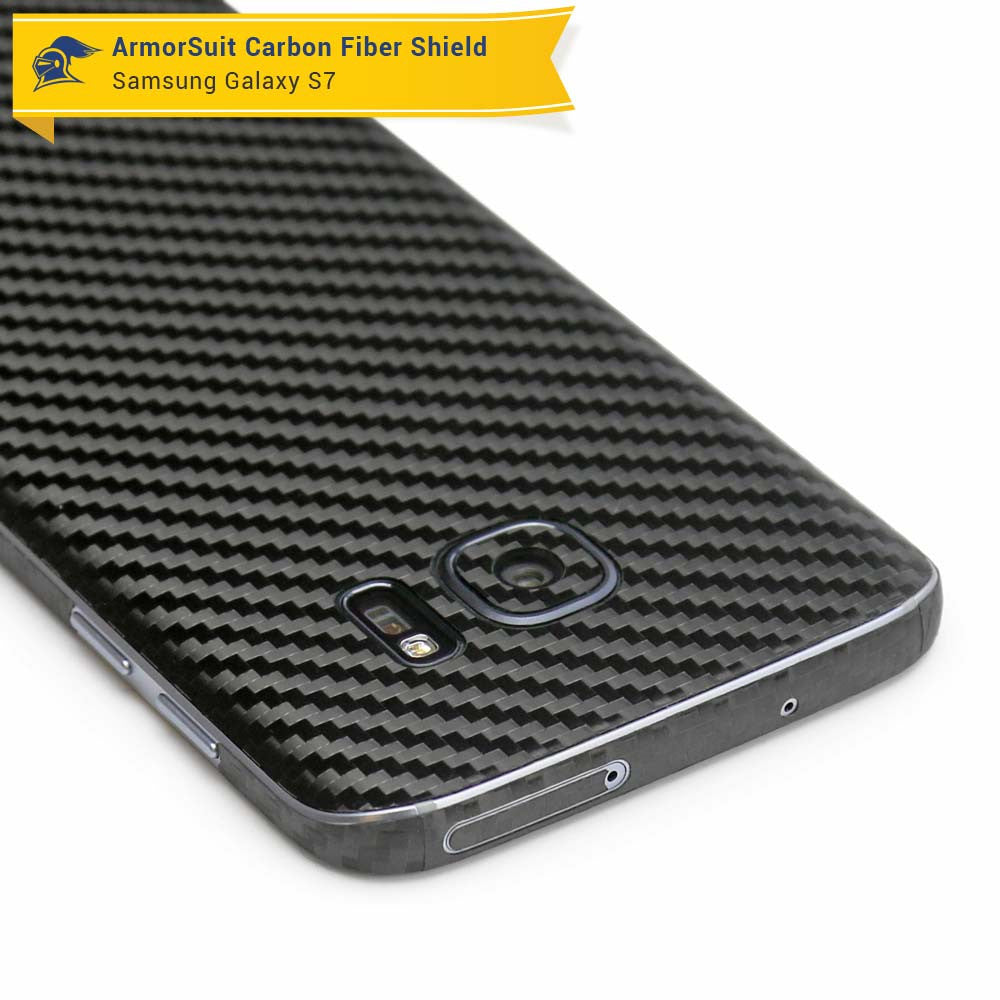 Samsung Galaxy S7 Screen Protector + Carbon Fiber Film Protector