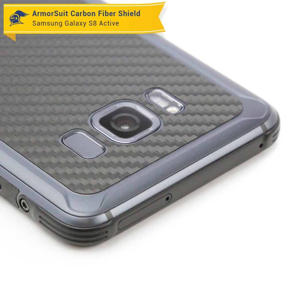 Samsung Galaxy S8 Active Screen Protector + Carbon Fiber Skin