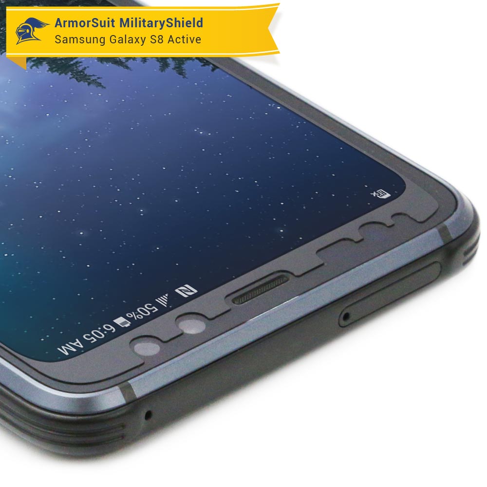 [2-Pack] Samsung Galaxy S8 Active Matte Case-Friendly Screen Protector