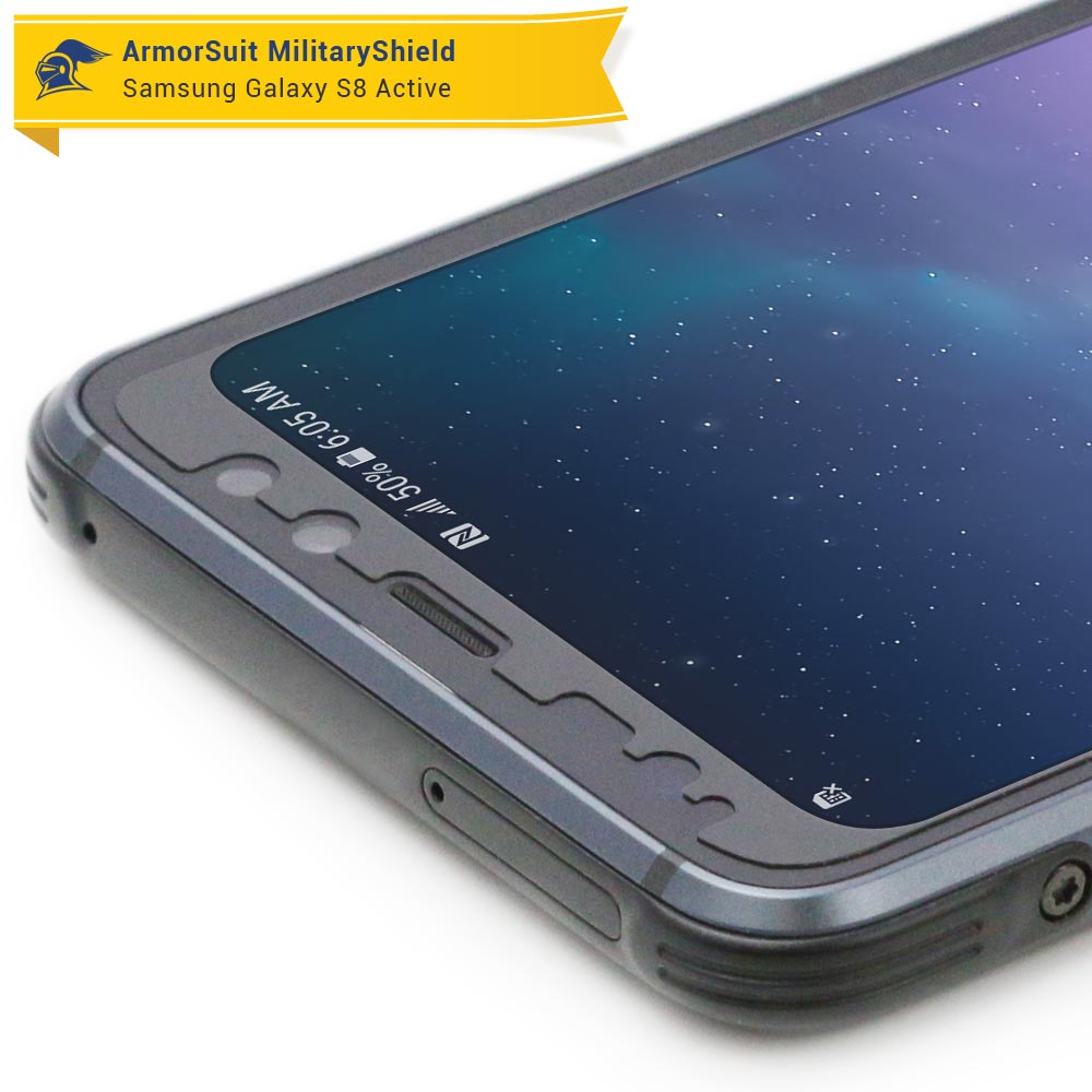 [2-Pack] Samsung Galaxy S8 Active Matte Case-Friendly Screen Protector