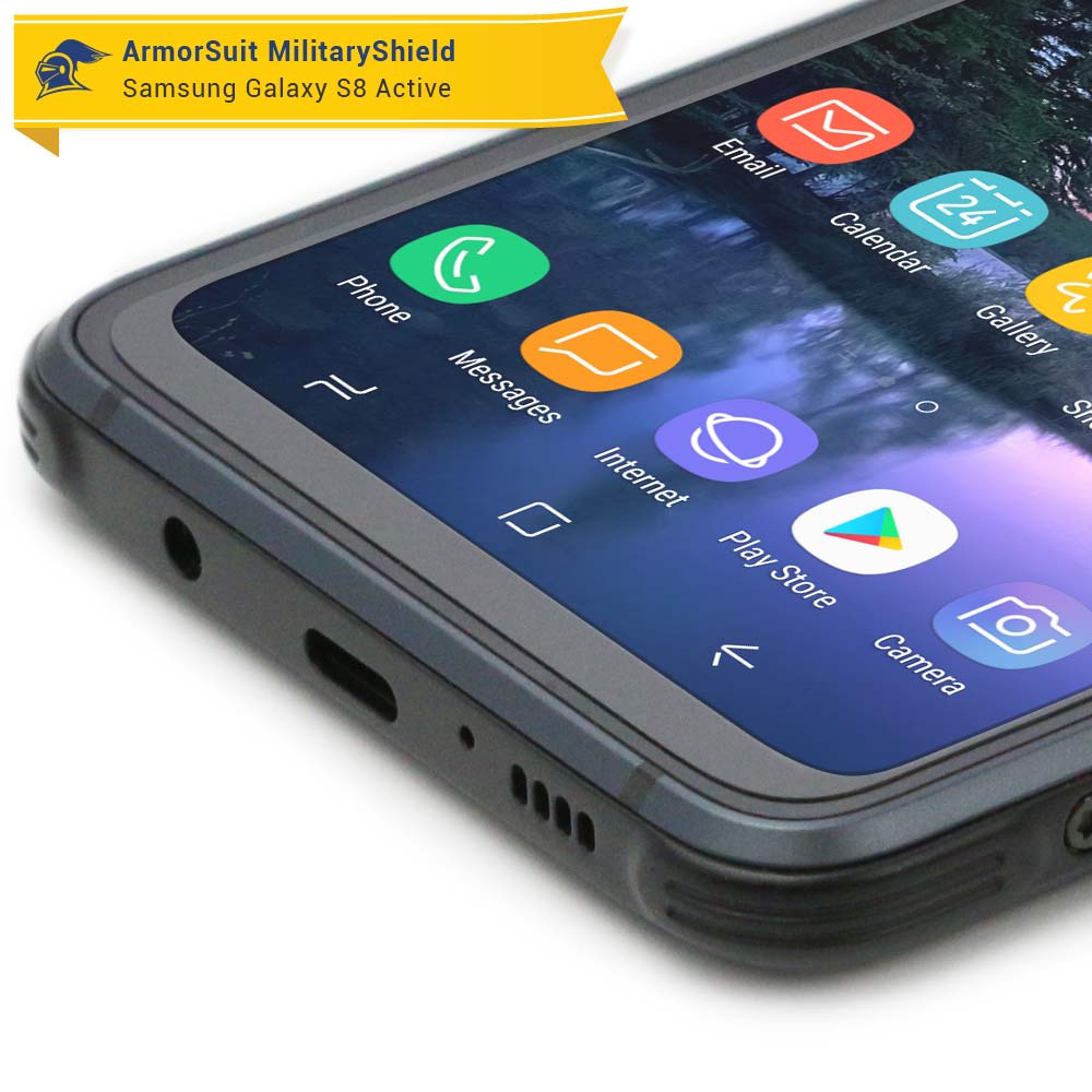 [2-Pack] Samsung Galaxy S8 Active Matte Case-Friendly Screen Protector