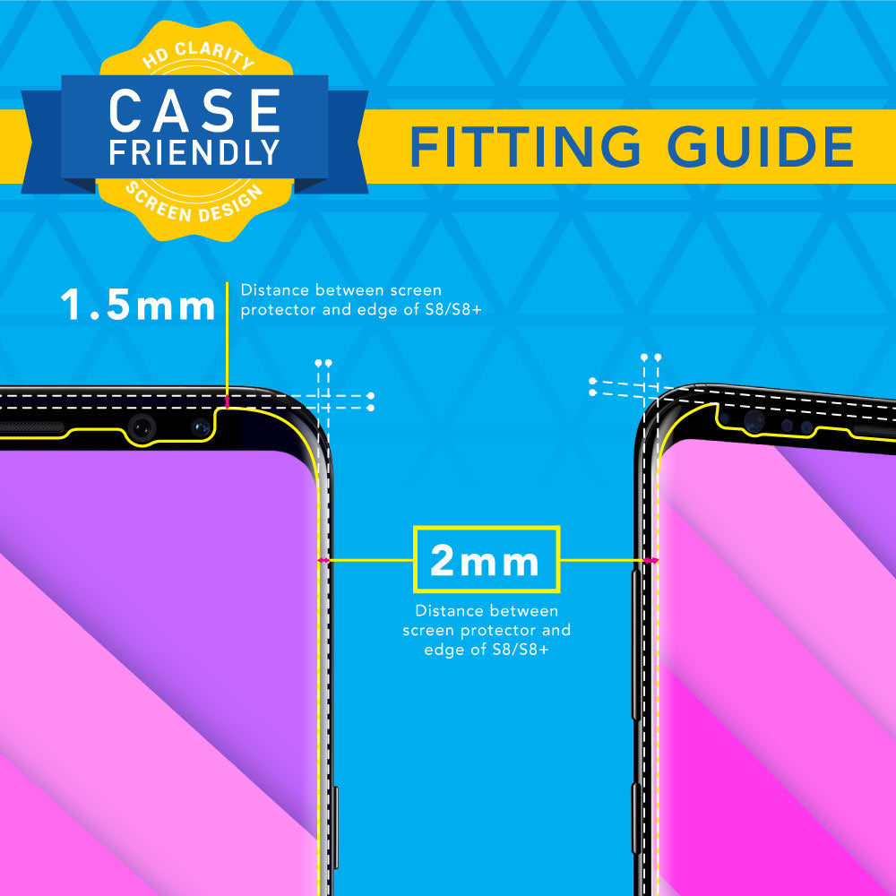 [2-Pack] Samsung Galaxy S8 Plus Case-Friendly Screen Protector