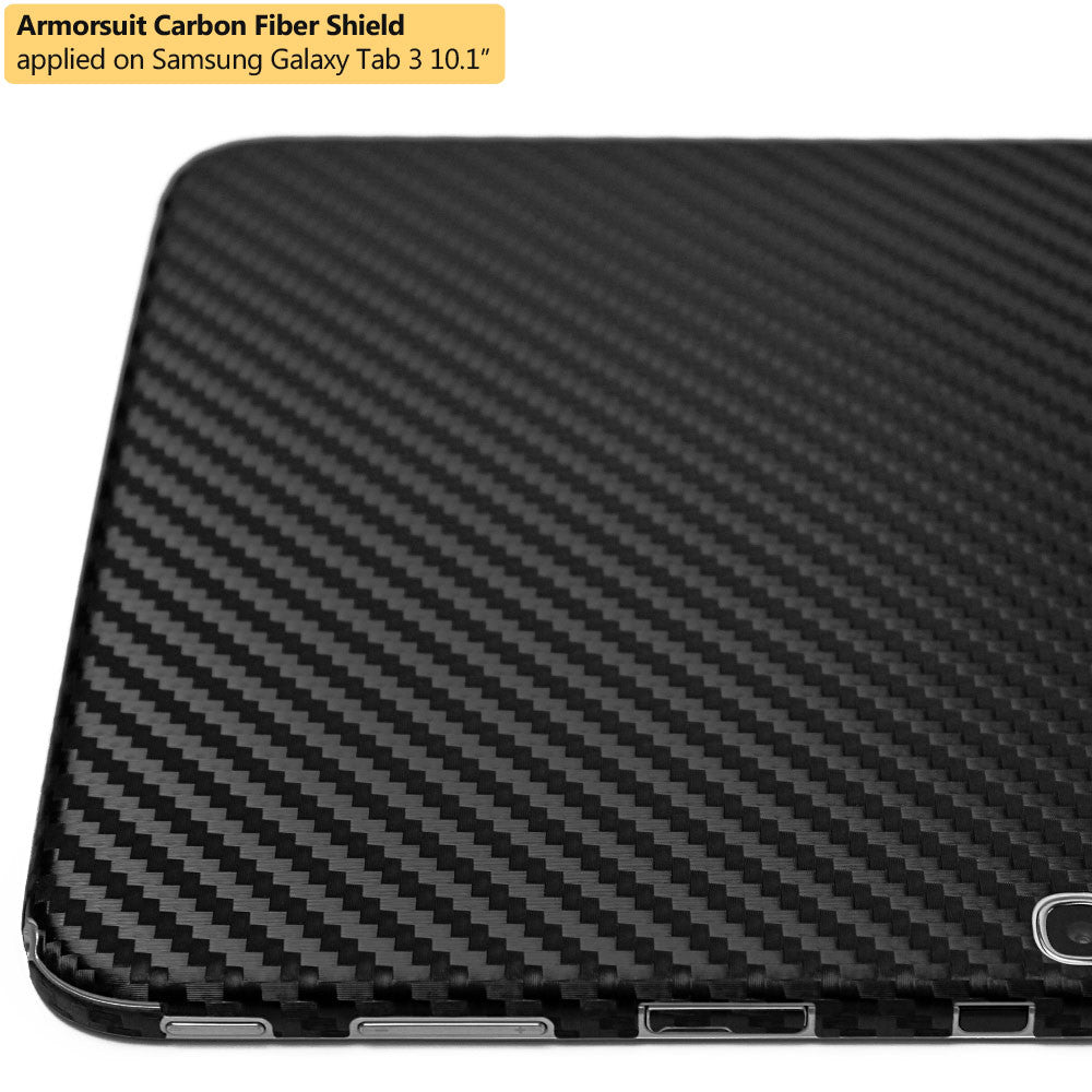 Samsung Galaxy Tab 3 10.1 Screen Protector+ Black Carbon Fiber Film Protector