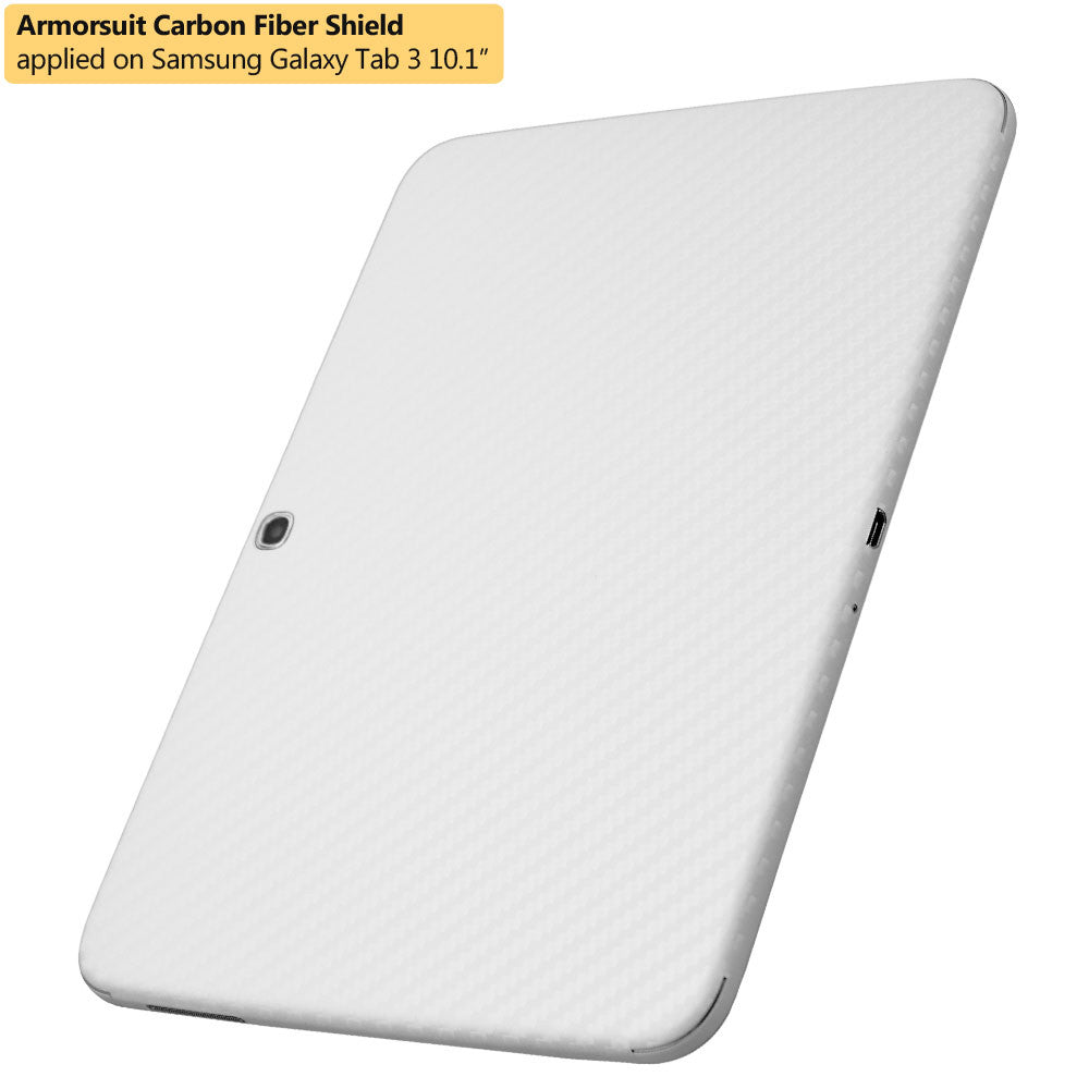 Samsung Galaxy Tab 3 10.1 Screen Protector+ White Carbon Fiber Film Protector
