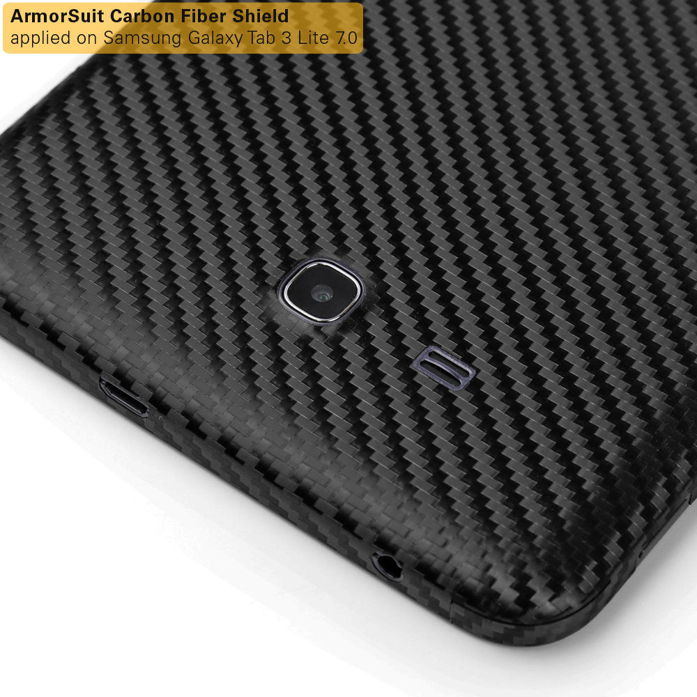 Samsung Galaxy Tab 3 Lite 7" Screen Protector + Black Carbon Fiber Film Protector