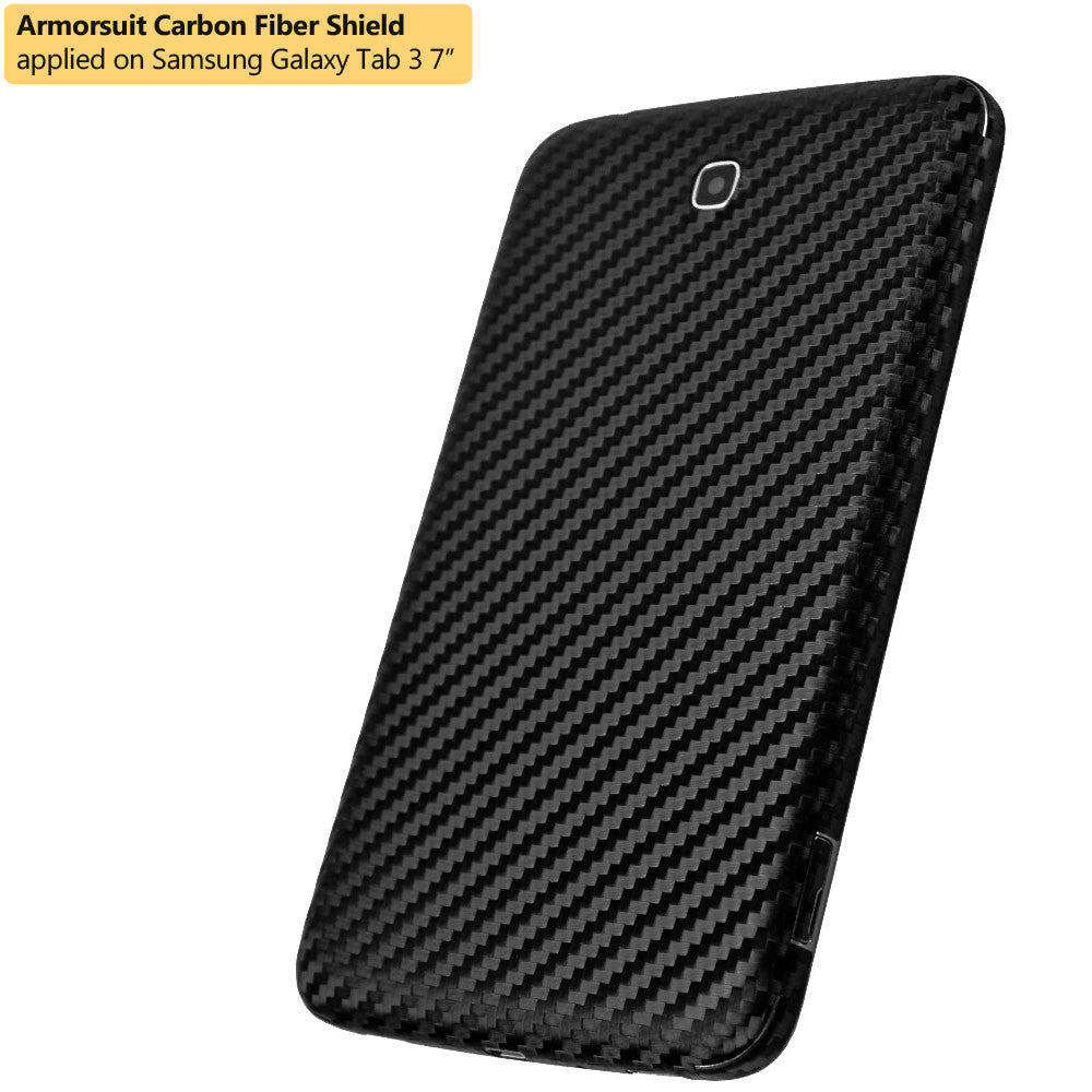 Samsung Galaxy Tab 3 7.0 Screen Protector + Black Carbon Fiber Film Protector