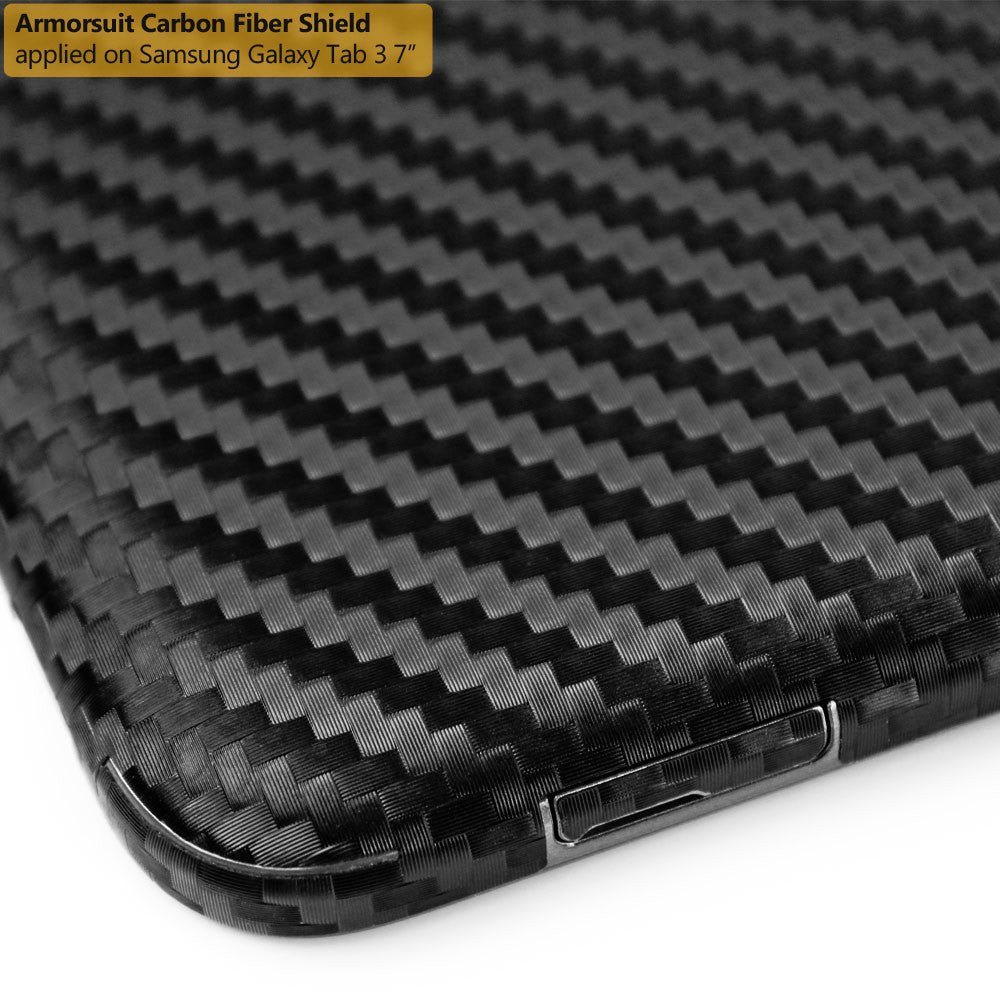 Samsung Galaxy Tab 3 7.0 Screen Protector + Black Carbon Fiber Film Protector