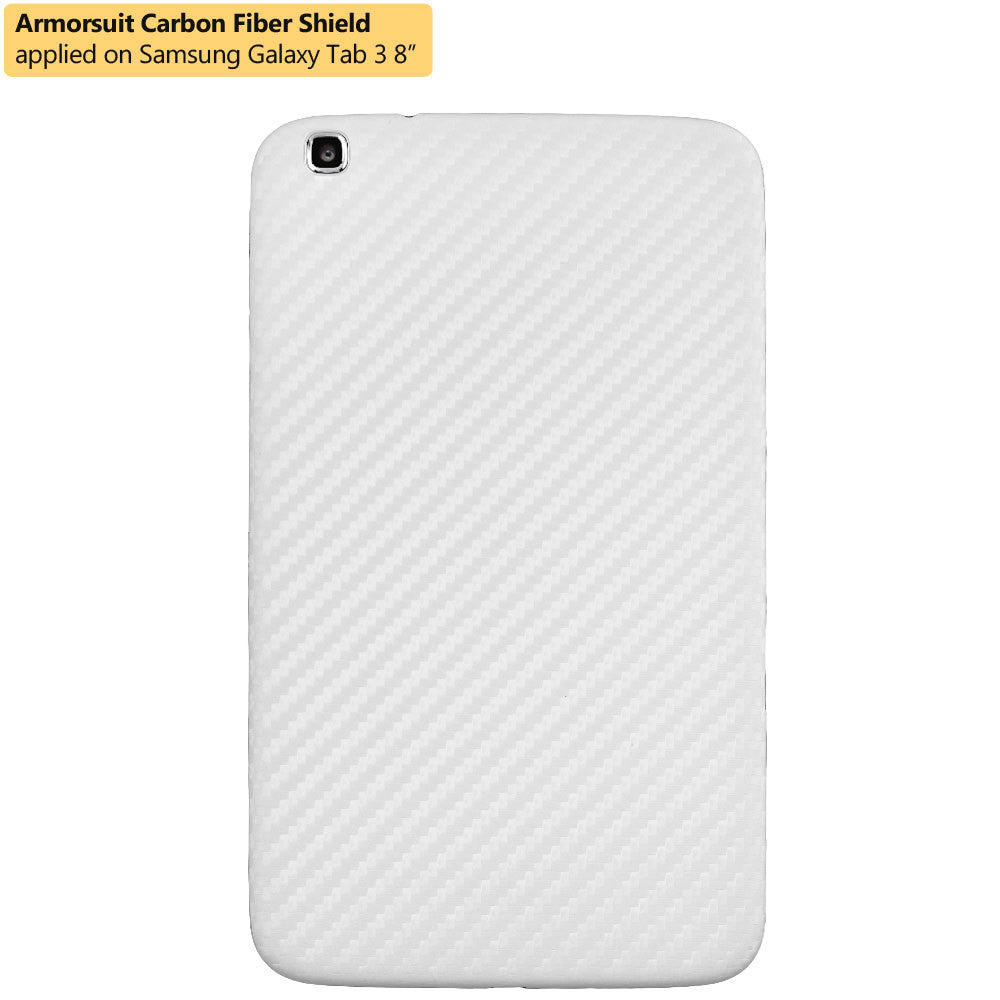 Samsung Galaxy Tab 3 8.0 (WIFI/3G/4G) International Version Screen Protector + White Carbon Fiber Film Protector